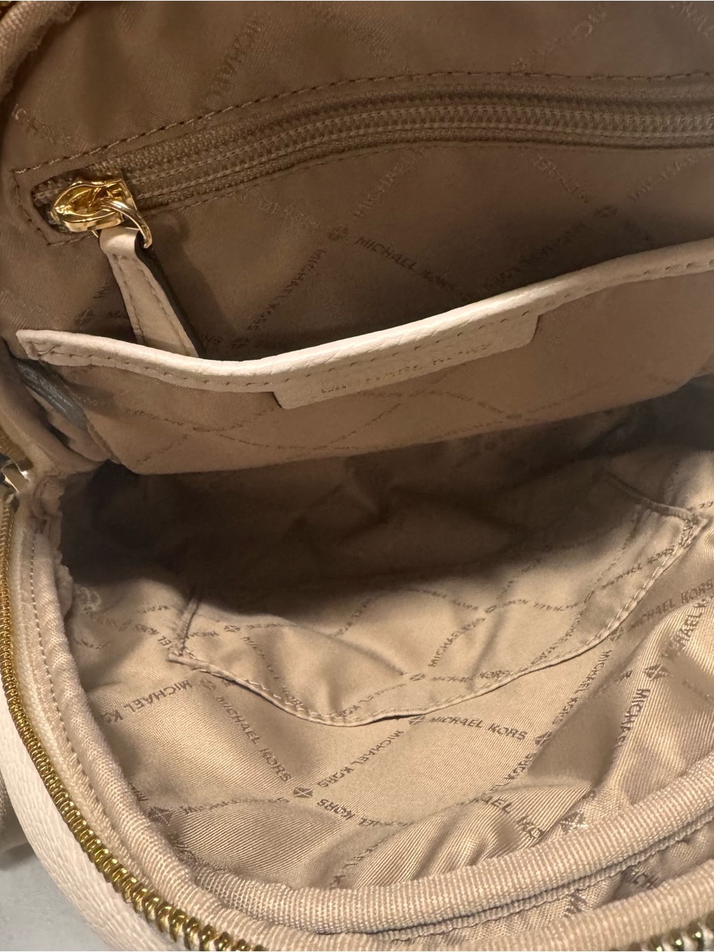 Michael Kors Light Blush Pebbled Leather Mini Backpack - Picture 7 of 7